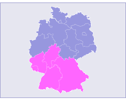 Landkarte Projekte Region Süd-West